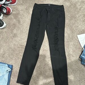 Just Black ripped skinny jeans in black